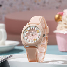Load image into Gallery viewer, Silicone Relief Watch Fashionable Watch Casual Women's Watch Square Quartz Strap Simple Candy Color Women's Watch
