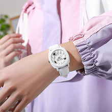 Load image into Gallery viewer, Silicone Relief Watch Fashionable Watch Casual Women's Watch Square Quartz Strap Simple Candy Color Women's Watch