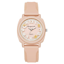 Load image into Gallery viewer, Silicone Relief Watch Fashionable Watch Casual Women's Watch Square Quartz Strap Simple Candy Color Women's Watch