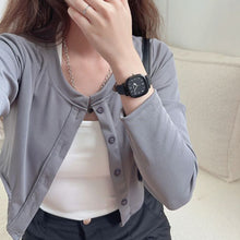 Load image into Gallery viewer, Small Dial Solid Color Square Dial Watch for Women Elegant Silicone Strap Watch Fashionable Campus Creative Style Watch