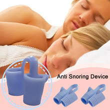 Load image into Gallery viewer, 8PCS/Box Mini Blue Soft Snore Stopper Anti Snore Clip Snoring Device Device Nasal Obstruction Congestion Aid