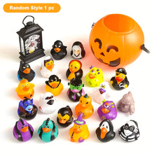 Load image into Gallery viewer, 2-inch Halloween Little Yellow Duck 24 Mixed Car Desktop Ornament Ghost Festival Pumpkin Ghost Shaped Duck Toy