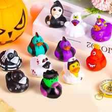 Load image into Gallery viewer, 2-inch Halloween Little Yellow Duck 24 Mixed Car Desktop Ornament Ghost Festival Pumpkin Ghost Shaped Duck Toy