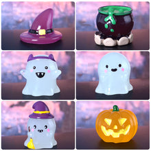 Load image into Gallery viewer, Halloween Night Light Wizard Ghost Micro Landscape Gardening Small Accessories Cute Witch Pumpkin Creative Car Night Light Ornament