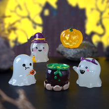 Load image into Gallery viewer, Halloween Night Light Wizard Ghost Micro Landscape Gardening Small Accessories Cute Witch Pumpkin Creative Car Night Light Ornament