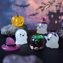 Load image into Gallery viewer, Halloween Night Light Wizard Ghost Micro Landscape Gardening Small Accessories Cute Witch Pumpkin Creative Car Night Light Ornament