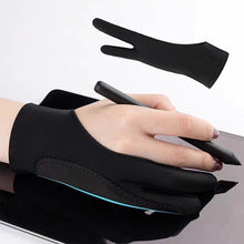 Load image into Gallery viewer, Drawing Glove Palm Rejection Two Finger Gloves for Apple IPad Capacitive Tablet Screen Artist Right/Left Hand Graphic Tablet