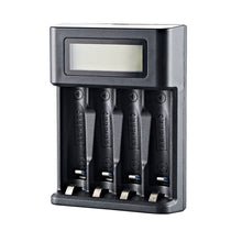 Load image into Gallery viewer, LCD Display AA / AAA Battery USB Charger 4 Slots For NI-MH /NI-CD AA AAA 1.2V Rechargeable Battery Indicator Battery Charger