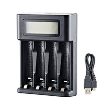 Load image into Gallery viewer, LCD Display AA / AAA Battery USB Charger 4 Slots For NI-MH /NI-CD AA AAA 1.2V Rechargeable Battery Indicator Battery Charger
