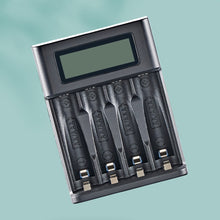 Load image into Gallery viewer, LCD Display AA / AAA Battery USB Charger 4 Slots For NI-MH /NI-CD AA AAA 1.2V Rechargeable Battery Indicator Battery Charger