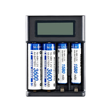 Load image into Gallery viewer, LCD Display AA / AAA Battery USB Charger 4 Slots For NI-MH /NI-CD AA AAA 1.2V Rechargeable Battery Indicator Battery Charger
