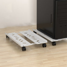 Load image into Gallery viewer, Adjustable Mobile CPU Stand Ventilated Computer Tower Stand PC Tower Stand with 4 Caster Wheels Fits Most PC Under Desk Holder