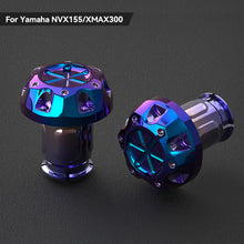 Load image into Gallery viewer, 2Pcs Motorcycle Handlebars Grips Bar Ends Plug Handle Bar Sliders Burning Titanium For YAMAHA EROX155 NVX155 XMAX300 17.5mm Internal Diameter