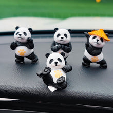 Load image into Gallery viewer, 4Pcs Kungfu Pandas Car Interior Center Console Navigator Screen Decoration Animal Navigation Decoration For Computer Display