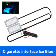 Load image into Gallery viewer, 2Pcs/Set 12V/5V USB LED Car Interior Atmosphere Backlight Ambient Mood Foot Light With Cigarette USB Lighter Decorative Lamp Auto Accessories