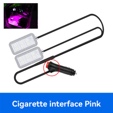 Load image into Gallery viewer, 2Pcs/Set 12V/5V USB LED Car Interior Atmosphere Backlight Ambient Mood Foot Light With Cigarette USB Lighter Decorative Lamp Auto Accessories