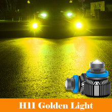 Load image into Gallery viewer, 12V H7 H11 H8 H9 9006 HB4 Car Lens Headlight Led Fog Light Bulb LED Fog Lamp White Yellow Ice Blue Turbo Fog Light