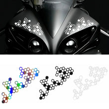 Load image into Gallery viewer, Motorcycle Front Face Fender Box Stickers Modification Honeycomb Style Reflective Decal Waterproof