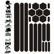 Load image into Gallery viewer, Motorcycle Helmets Invisible Black Reflective Stickers Simple And Effective Reflective Tape For Helmets Bikes Motorcycles