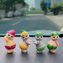 Load image into Gallery viewer, Lovely Fruit Dance Cats Ornaments Car Center Console Dashboard Navigator Screen Decoration Auto Interior Accessories For Computer Display