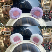 Load image into Gallery viewer, 2Pcs Car Motorcycle Helmet Decoration Electric Bike Soft Plush Little Bear's Ears For Motocross Full Face Off Road Helmet Sticker