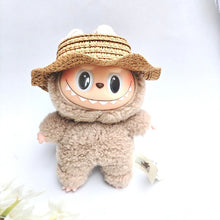 Load image into Gallery viewer, Doll Straw Hat for Dollhouse Miniature 17cm Labubu Color Match Hat Kawaii Cute Doll Accessories Kids Girls Toys