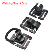 Load image into Gallery viewer, 1PC Outdoor Fan Loadable D-Buckle 360° Rotary Flashlight Water Pipe Clamp Hanging Ring Buckle For MOLLE Webbing