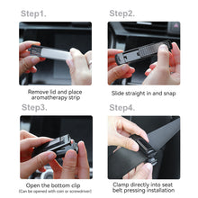 Load image into Gallery viewer, 1PC Car Interior Seat Belt Adjustable Holder Auto Safety Seat Clip Buckle with Solid Fragrance Stick Stopper