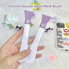 Load image into Gallery viewer, Double Head Silicone Facial Mask Brush Durable Soft Skin-friendly Smear Facial Mask Brush Washable Non-deformable Skin Care Tool