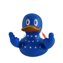 Load image into Gallery viewer, Middle Finger Duck Rubber Ducks Finger National Flag Pattern Small Yellow Duck for Desk Car Interior Truck Dashboard Tabletop Decoration