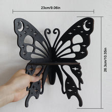Load image into Gallery viewer, Wooden Butterfly Hollow Crystal Storage Shelf Simple Home Wall Decoration Lotus Corner Home Decoration Bracket Shelf