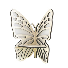 Load image into Gallery viewer, Wooden Butterfly Hollow Crystal Storage Shelf Simple Home Wall Decoration Lotus Corner Home Decoration Bracket Shelf