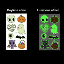 Load image into Gallery viewer, Halloween Spider Web Glow-in-the-dark Face Tattoo Stickers Waterproof Tattoo Sticker Festivals Tattoo Stickers