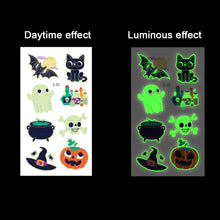 Load image into Gallery viewer, Halloween Spider Web Glow-in-the-dark Face Tattoo Stickers Waterproof Tattoo Sticker Festivals Tattoo Stickers