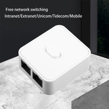 Load image into Gallery viewer, 2 Port 1000Mbps Gigabit Network Switch RJ45 Switch Network Splitter Cable Extender Selector Power Free 2 Way adapter Connector