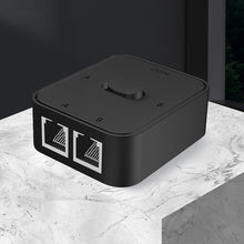 Load image into Gallery viewer, 2 Port 1000Mbps Gigabit Network Switch RJ45 Switch Network Splitter Cable Extender Selector Power Free 2 Way adapter Connector