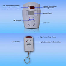 Load image into Gallery viewer, Home Security PIR Alert Infrared Sensor Alarm System Anti-theft Human Motion Detector 105DB Siren With 2pcs Remote Controller