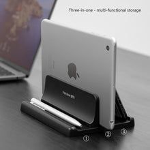 Load image into Gallery viewer, Vaydeer Plastic Vertical Laptop Stand Holder Adjustable Desktop Notebook Dock Space-Saving 3 In 1 computer stand