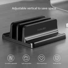 Load image into Gallery viewer, Vaydeer Plastic Vertical Laptop Stand Holder Adjustable Desktop Notebook Dock Space-Saving 3 In 1 computer stand