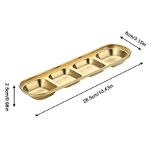Load image into Gallery viewer, Stainless Steel Camping Seasoning Plate Tray Sauce Dish Spice Plates Pepper Roast Meat Sauce Dishes Bowl BBQ Tableware