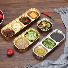 Load image into Gallery viewer, Stainless Steel Camping Seasoning Plate Tray Sauce Dish Spice Plates Pepper Roast Meat Sauce Dishes Bowl BBQ Tableware