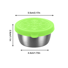 Load image into Gallery viewer, 1.35oz/40ml Reusable 304 Stainless Steel Salad Sauce Container with Lids Leakproof Camping Hiking Picnic Outdoor Sauce Dispenser