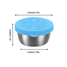 Load image into Gallery viewer, 1.35oz/40ml Reusable 304 Stainless Steel Salad Sauce Container with Lids Leakproof Camping Hiking Picnic Outdoor Sauce Dispenser