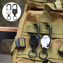 Load image into Gallery viewer, Heavy Duty Retractable Buckle Rope Camping Supplies Wire Rope Luya Anti-theft Tactical Carabiner Keychain Telescopic Hook Tool