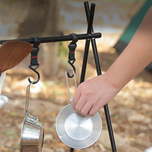Load image into Gallery viewer, 3/5pcs Outdoor Camping Moveable Hooks Detachable S-Shaped Hooks Hanging Storage Rack Multifunctional Outdoor Tools