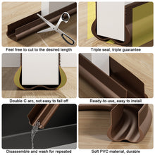 Load image into Gallery viewer, 93m/Roll Door Draft Stopper for Bottom Seal Dust And Noise Insulation Weather Stripping Draft Guard Insulator Sealing Strip