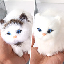 Load image into Gallery viewer, Simulation Mini Cat Cute Plush Cats Children Birthday Gifts Creative Imitation Cat Ornaments Home Decoration Supplies