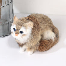 Load image into Gallery viewer, Simulation Mini Cat Cute Plush Cats Children Birthday Gifts Creative Imitation Cat Ornaments Home Decoration Supplies