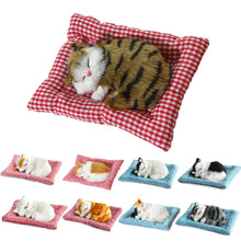 Load image into Gallery viewer, Simulation Mini Cat Cloth Pad Plush Cats Children Birthday Gifts Creative Imitation Ornaments Home Fireplace Decoration Supplies