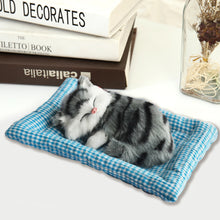 Load image into Gallery viewer, Simulation Mini Cat Cloth Pad Plush Cats Children Birthday Gifts Creative Imitation Ornaments Home Fireplace Decoration Supplies